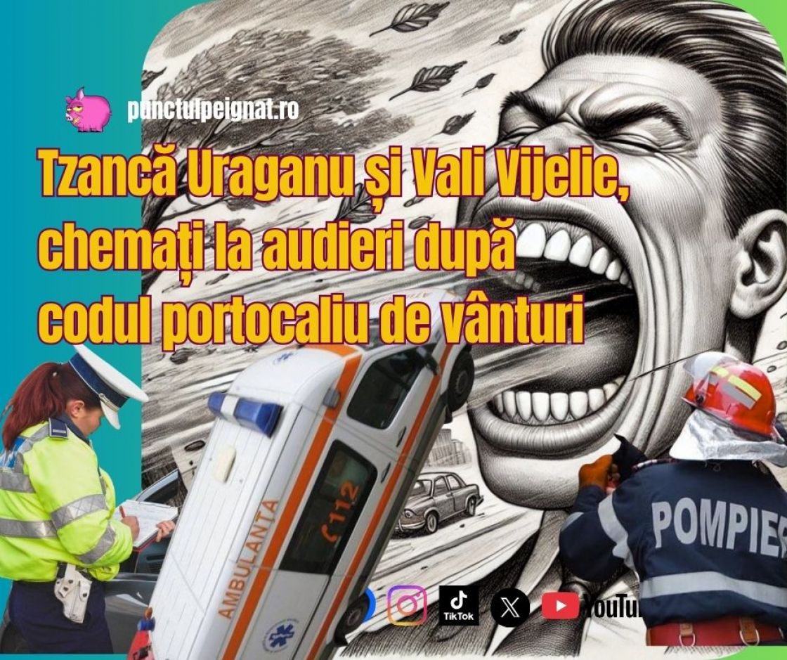 Tzancă Uraganu și Vali Vijelie, chemați la audieri după codul portocaliu de vânturi